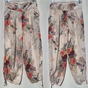 Adorable boho cotton gauze balloon pant Sz M